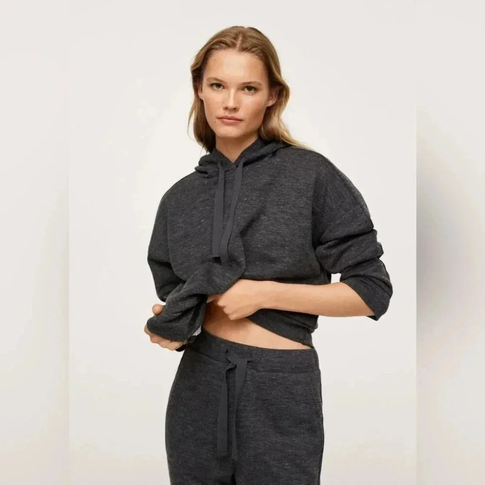 Mango Speckled Gray Hoodie NWT - Picture 6 of 13
